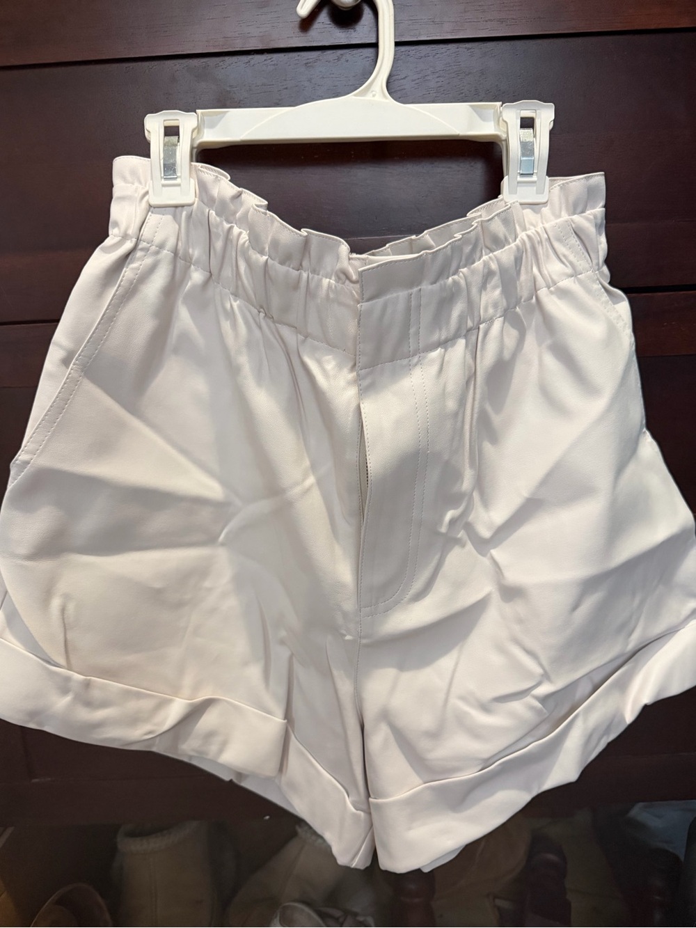 Buddy Love Peyton Leather Shorts in Powder